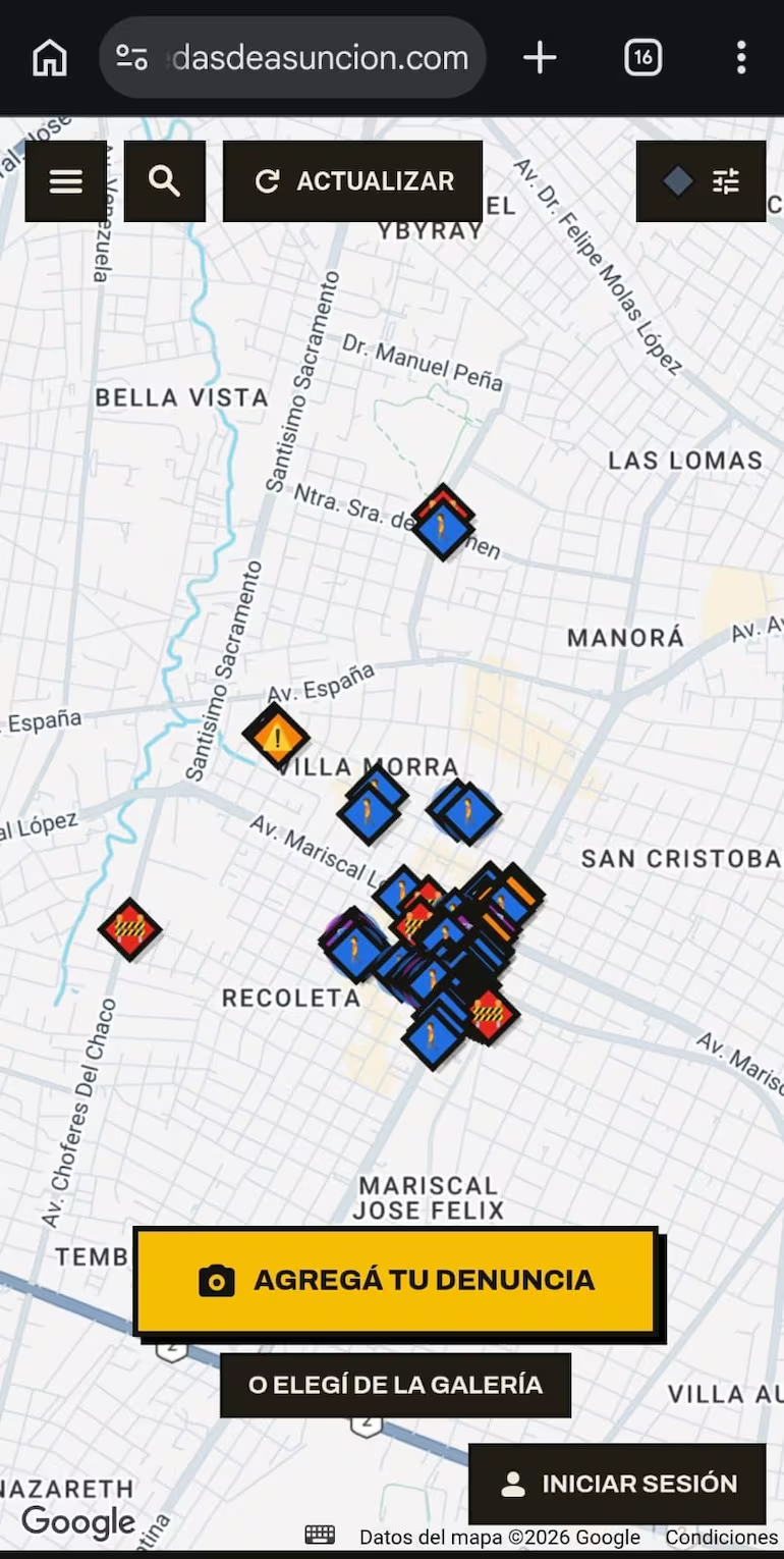 Plataforma de mapeo colaborativo de veredas y reclamos urbanos